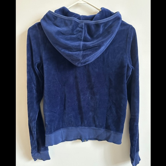Juicy Couture Blue Velour Hoodie - Picture 2 of 3